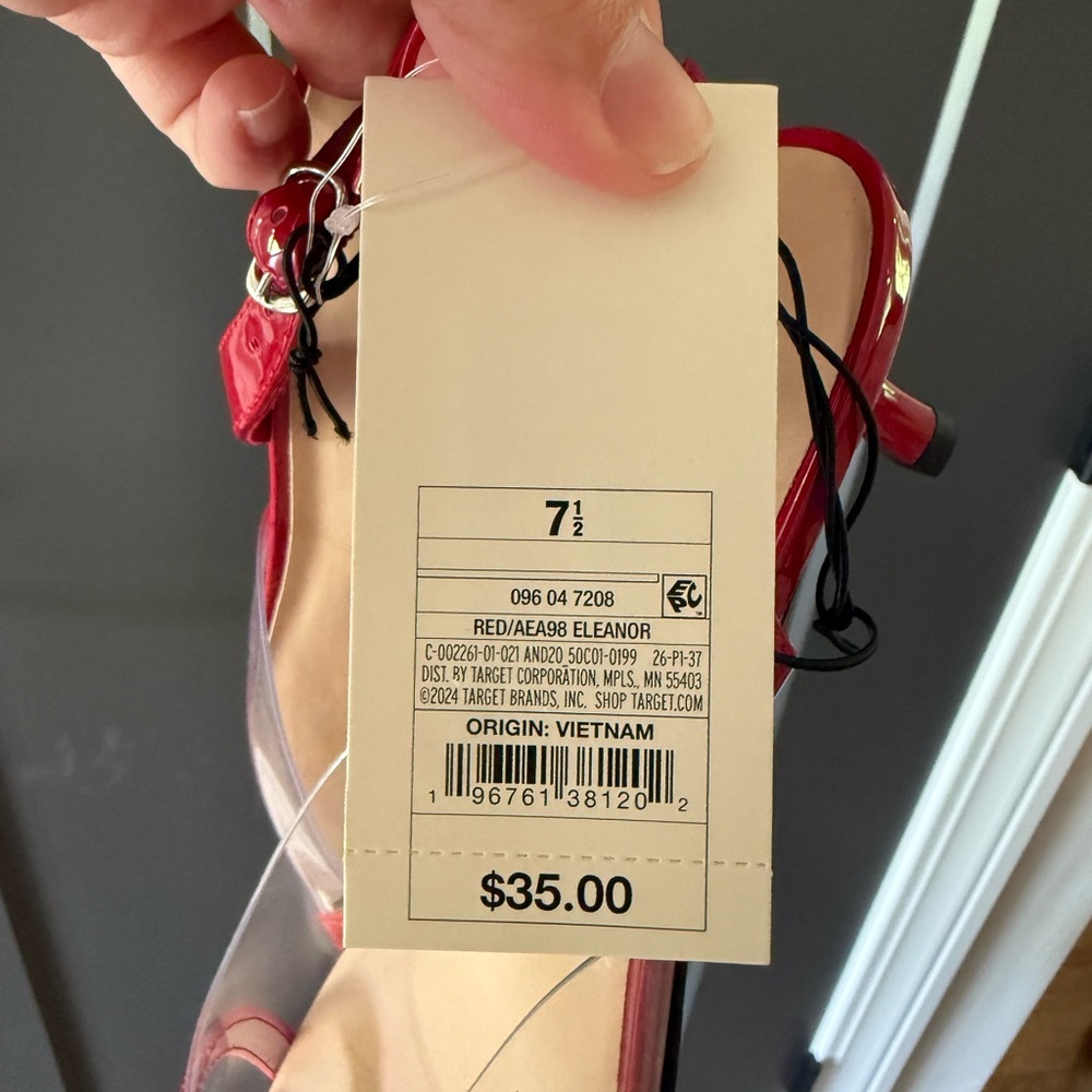 ☀️Target A New Day Red and Clear Eleanor Heels NWT- multiple sizes available! - Picture 4 of 4